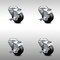 Service Caster 3.5 Inch SS Soft Rubber Wheel Swivel Bolt Hole Caster Set with Brake SCC SCC-SSBH20S3514-SRS-TLB-4 - alternate 1